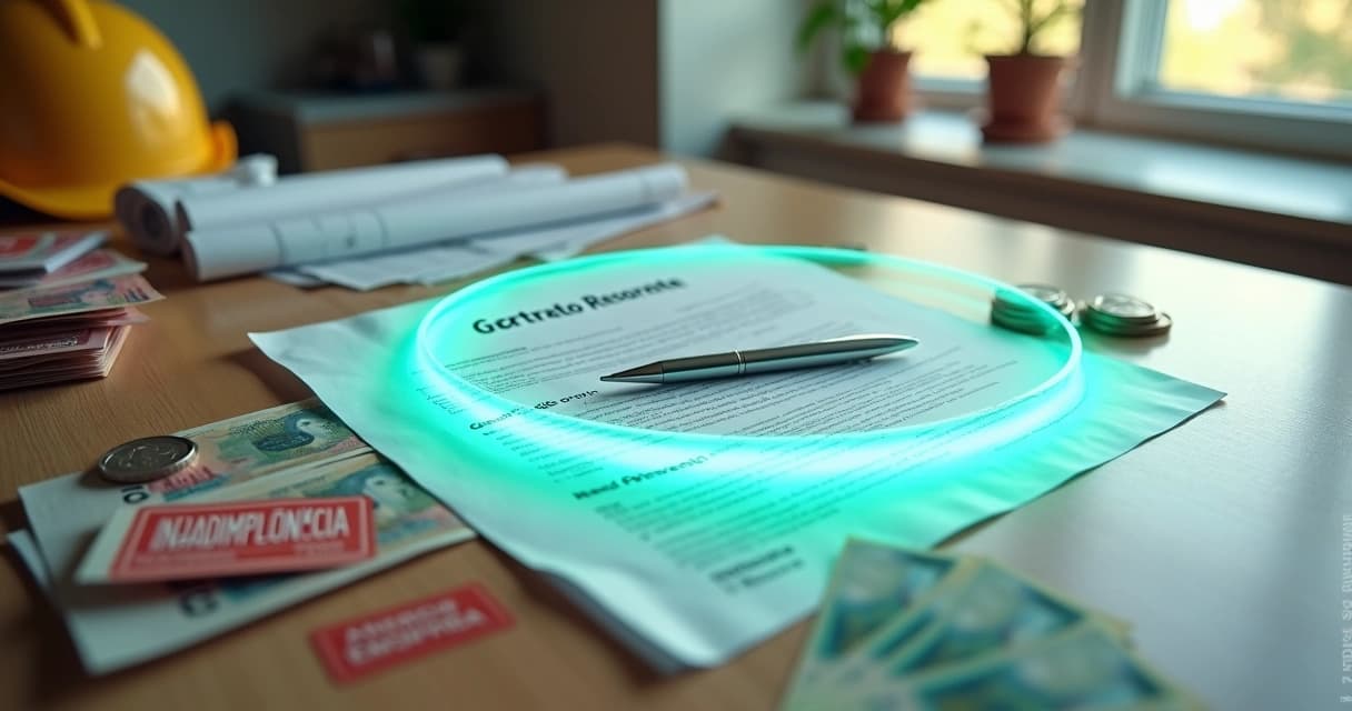 Contrato recorrente criando círculo de proteção em volta de dinheiro empresarial